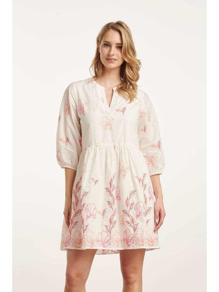 Kleid in Weiß/ Rosa