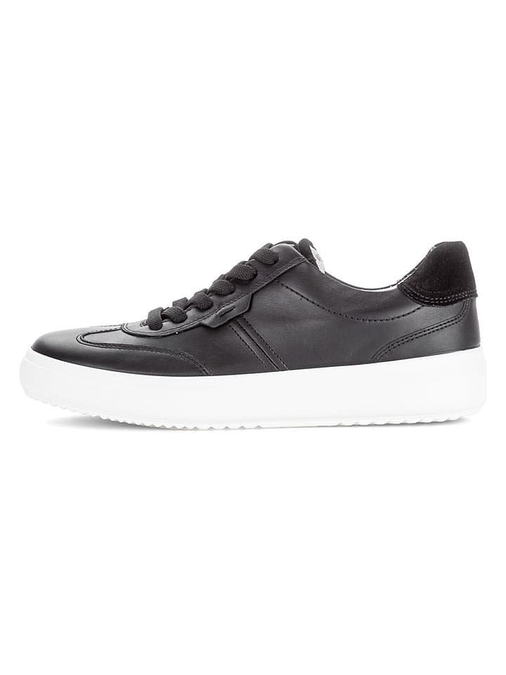 Skórzane sneakersy w kolorze czarnym