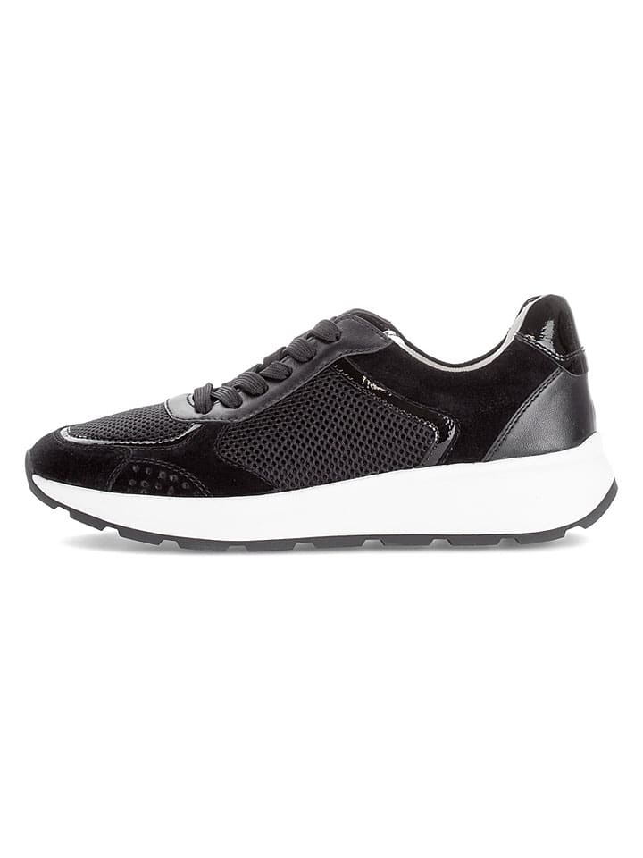 Skórzane sneakersy w kolorze czarnym