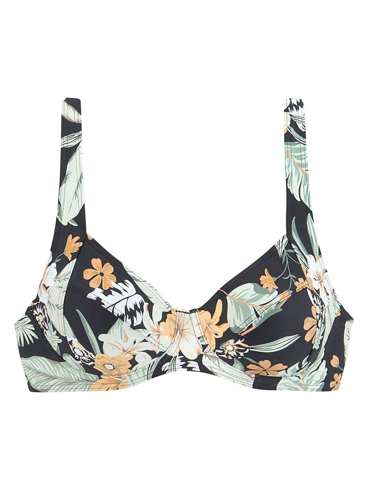 Bikini-Oberteil in Schwarz/ Mint