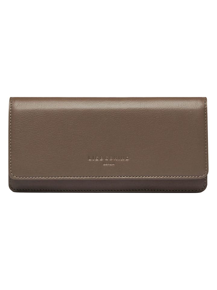 Leder-Geldbörse in Hellbraun - (B)20 x (H)9 x (T)2 cm
