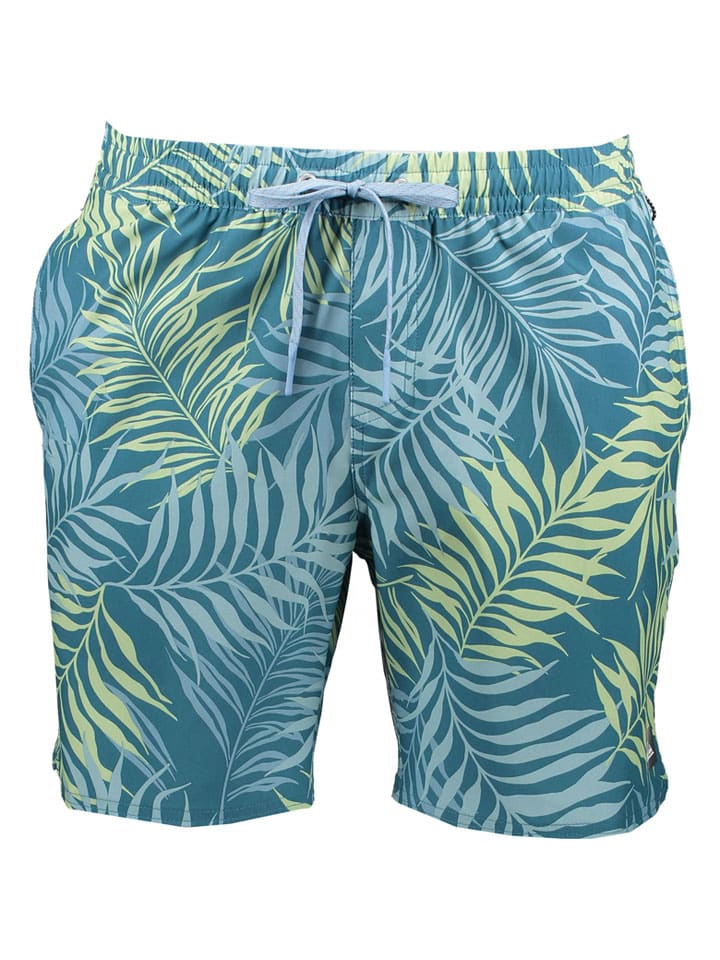 Badeshorts "Wild Fern Volley" in Türkis