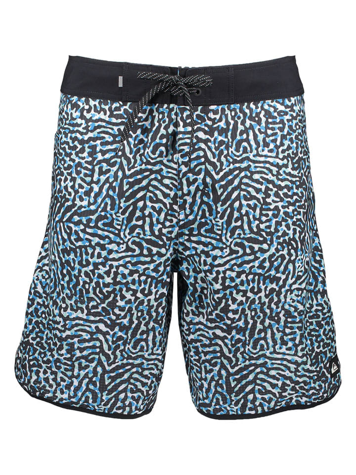 Zwemshorts "Highline Scallop" zwart/wit