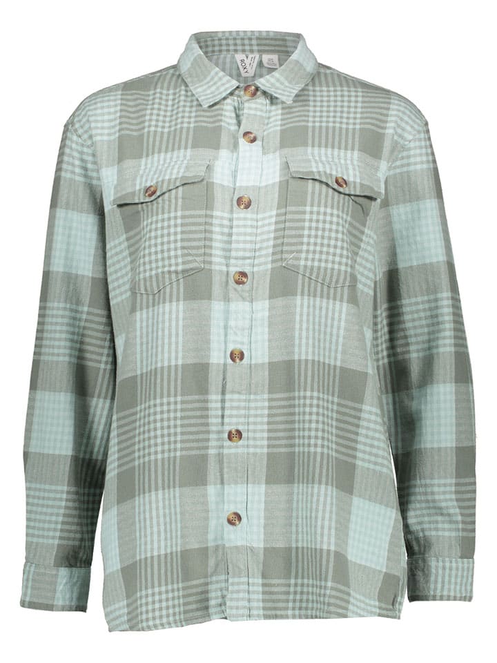 Flanellen blouse "Let It Go" groen