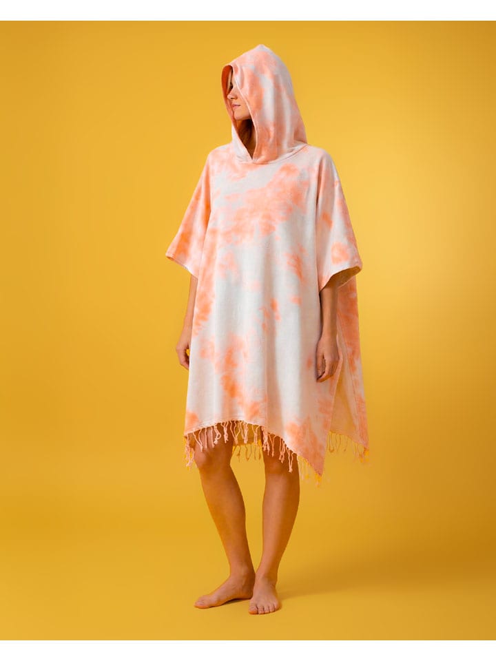Poncho "Towel To Go - Laguna Neon Tie Dye" in Orange - (L)180 x (B)100 cm