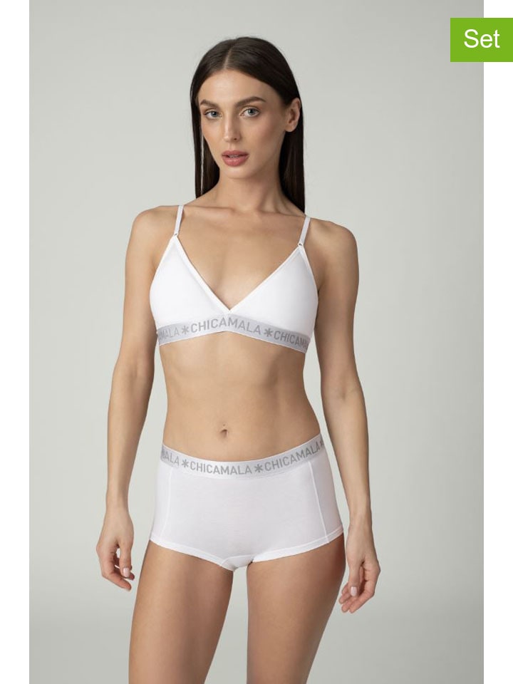 2er-Set: Pantys in Weiß