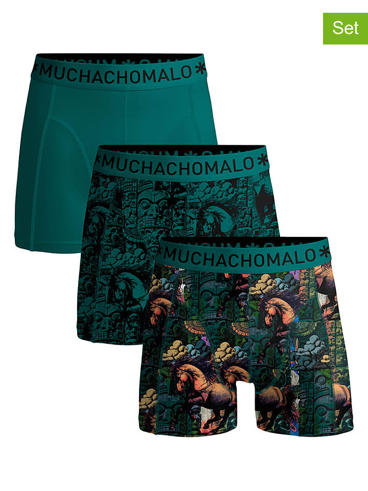 3-delige set: boxershorts meerkleurig/groen
