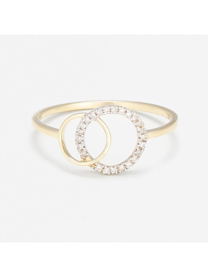 Gouden ring "Double Anneau" met diamanten