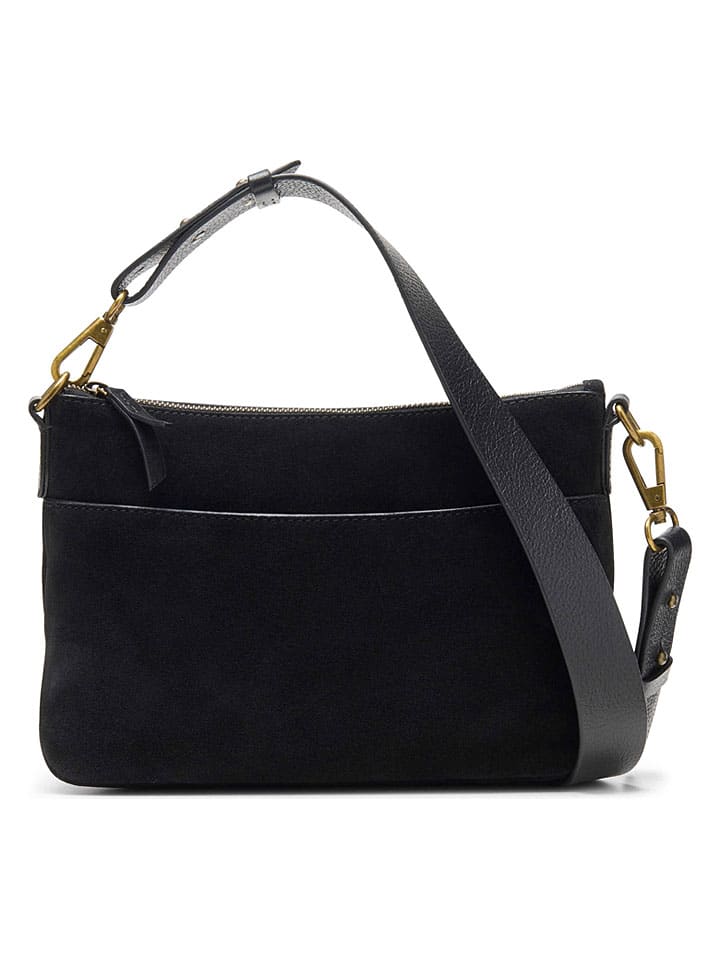 Leder-Umhängetasche "Willow" in Schwarz - (B)27 x (H)18 x (T)10 cm