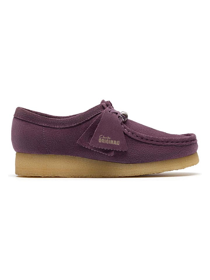 Leder-Schnürschuhe "Wallabee" in Lila