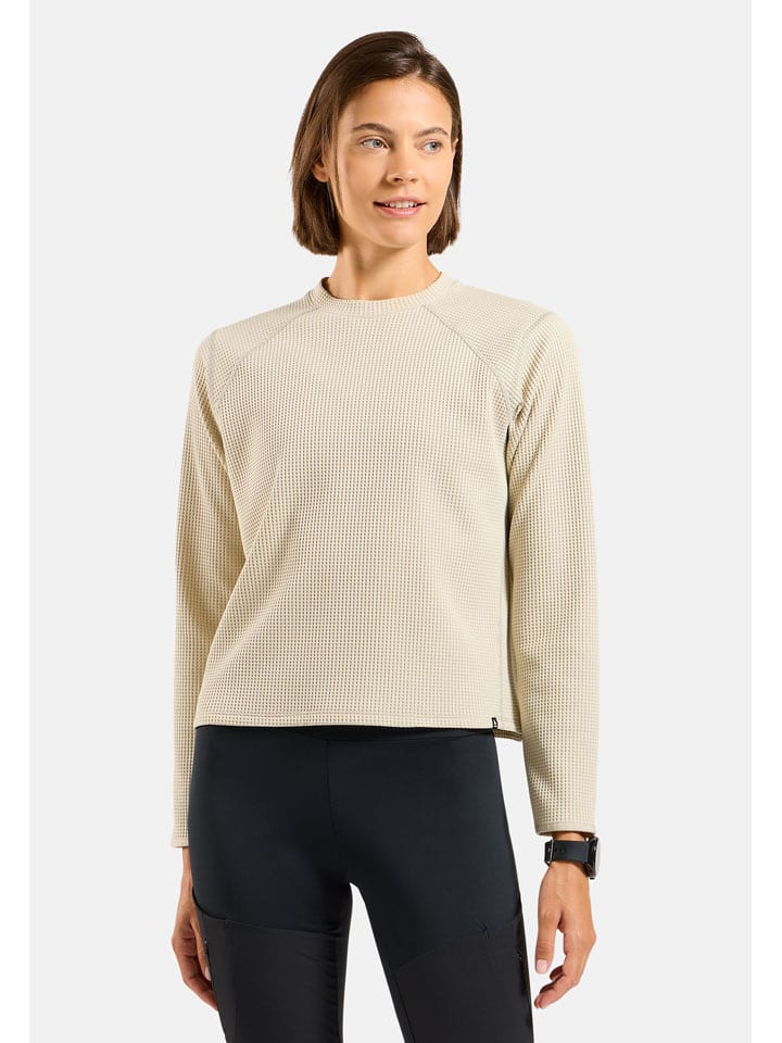 Functionele longsleeve "Cubic" beige