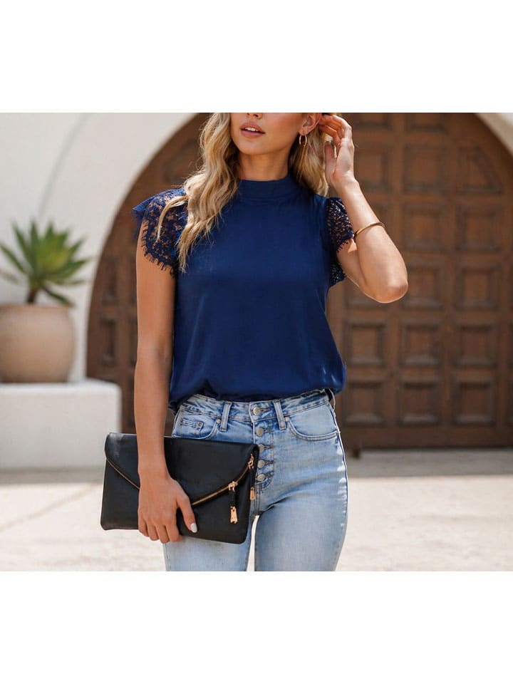 Blouse donkerblauw