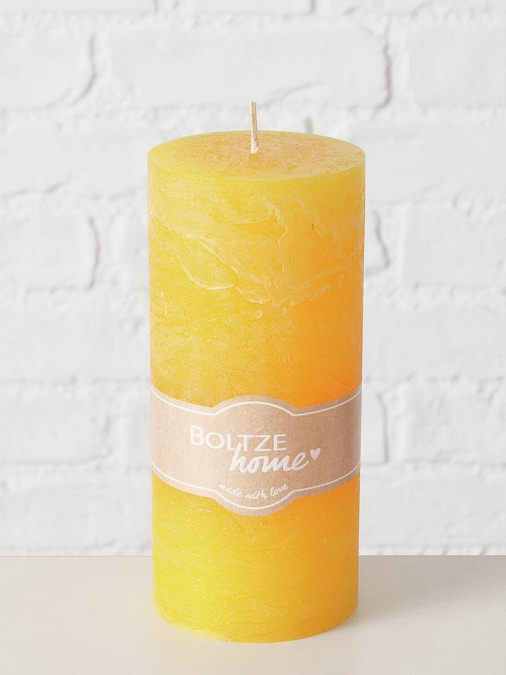 Stumpenkerze "Casual" in Orange - 490 g