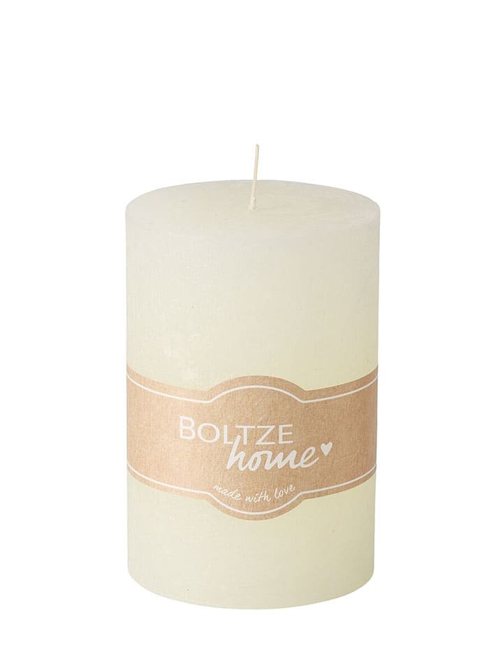 Stumpenkerze "Casual" in Creme - 344 g