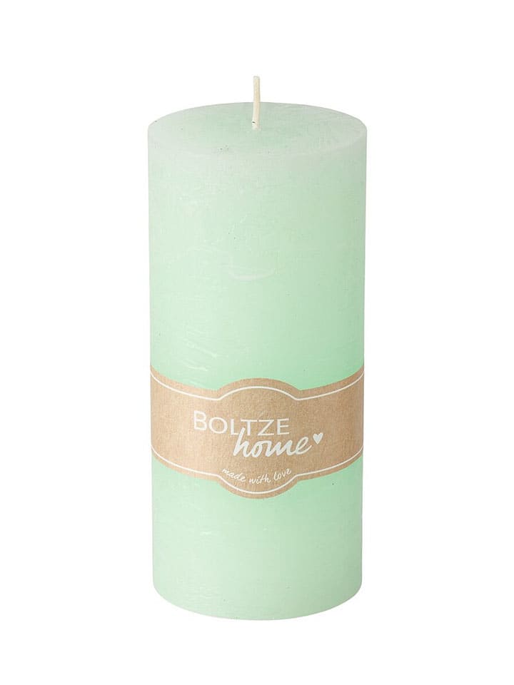 Stumpenkerze "Casual" in Türkis - 495 g