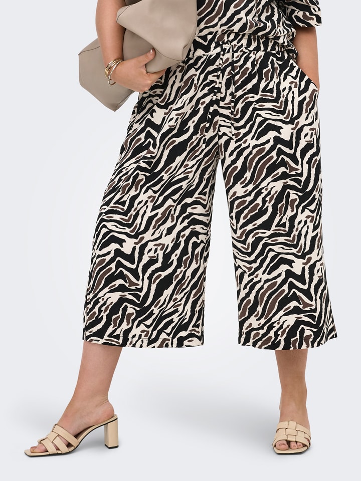 Culotte in Creme/ Schwarz