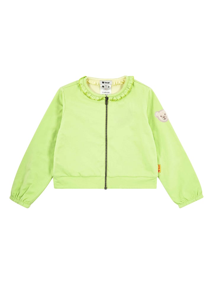 Sweatjacke in Gelb/ Grün