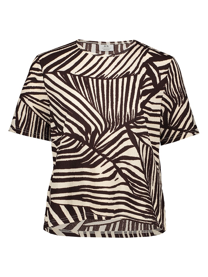 Bluse in Beige/ Schwarz