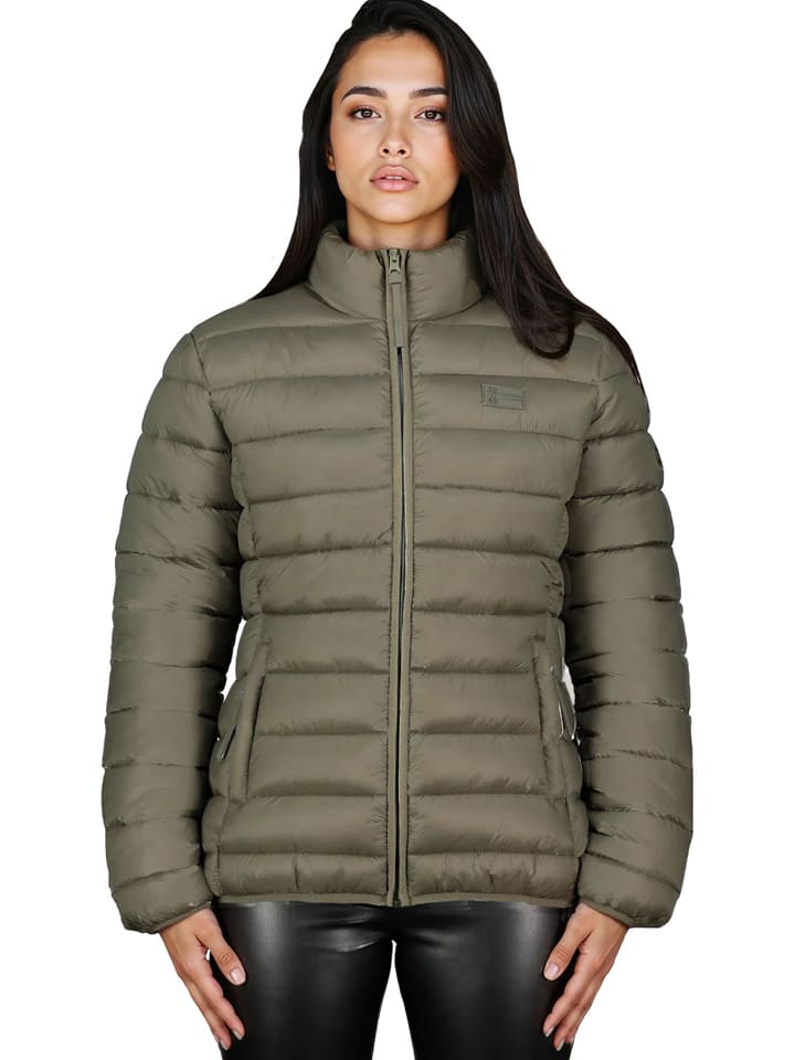 Kurtka pikowana "Atichoko" w kolorze khaki