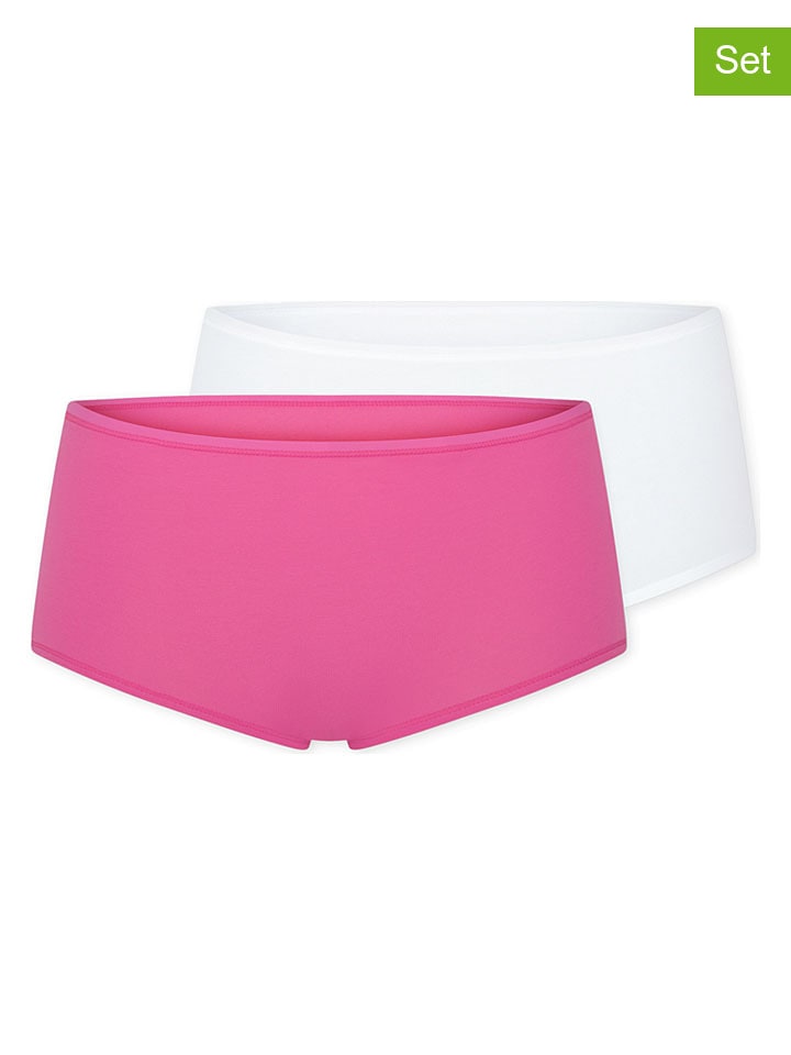 2er-Set: Pantys in Pink/ Weiß