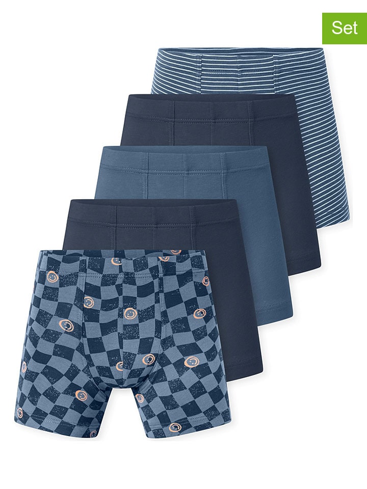 5er-Set: Boxershorts in Dunkelblau