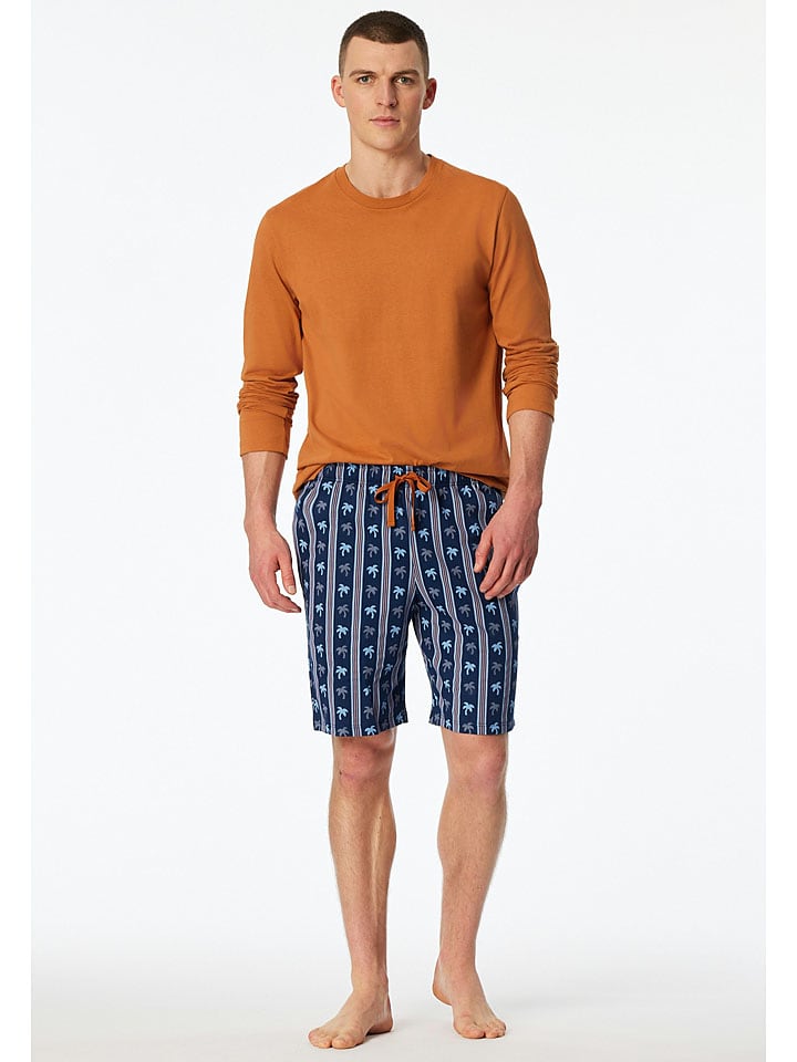 Pyjamashorts donkerblauw