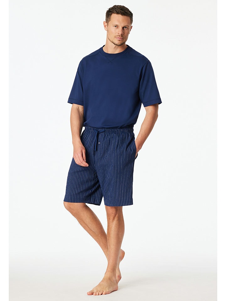 Pyjama-Shorts in Dunkelblau