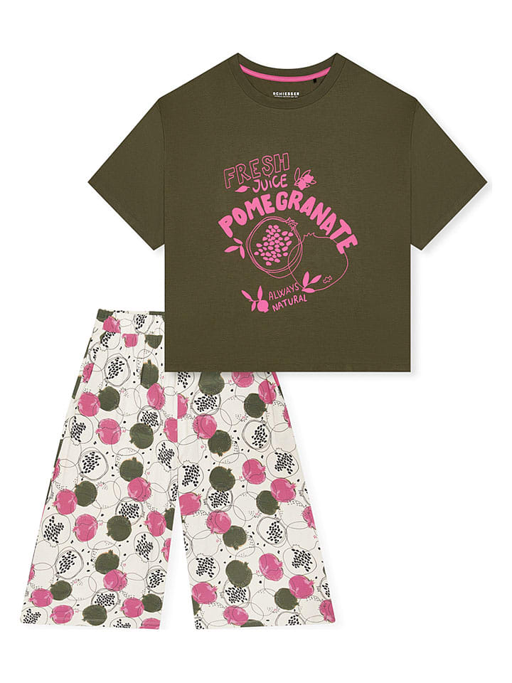 Pyjama kaki/crème