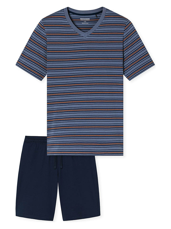 Pyjama in Blau/ Dunkelblau