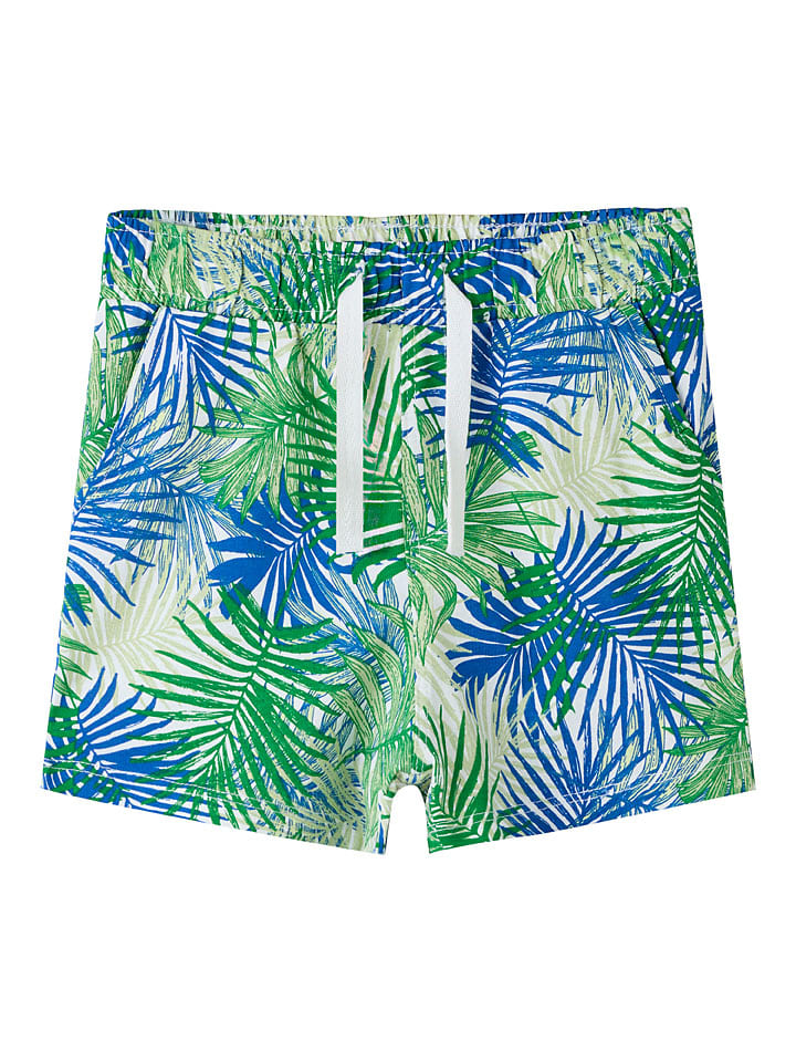 Sweatshorts "Jaxon" in Grün/ Blau