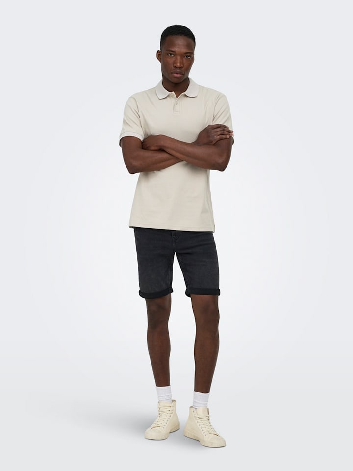 Poloshirt "Onsben" in Beige