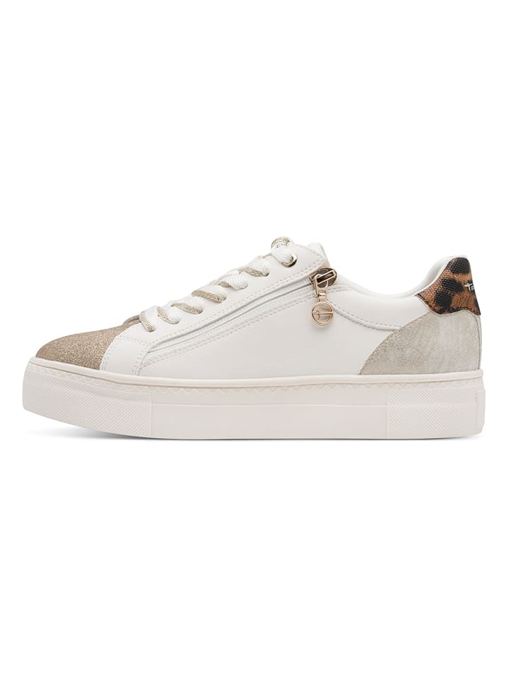 Sneakers wit/goudkleurig