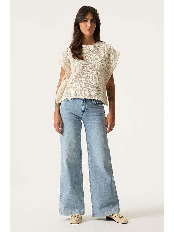 Bluse in Creme