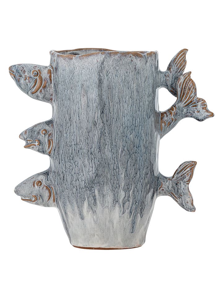 Vase "Tace" in Blau - (B)23,5 x (H)23 x (T)13 cm