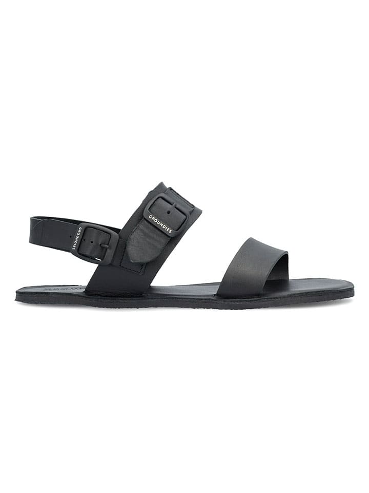 Skórzane buty barefoot "Kos" w kolorze czarnym