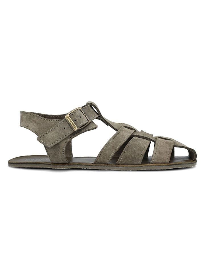 Skórzane buty barefoot "Catania" w kolorze khaki