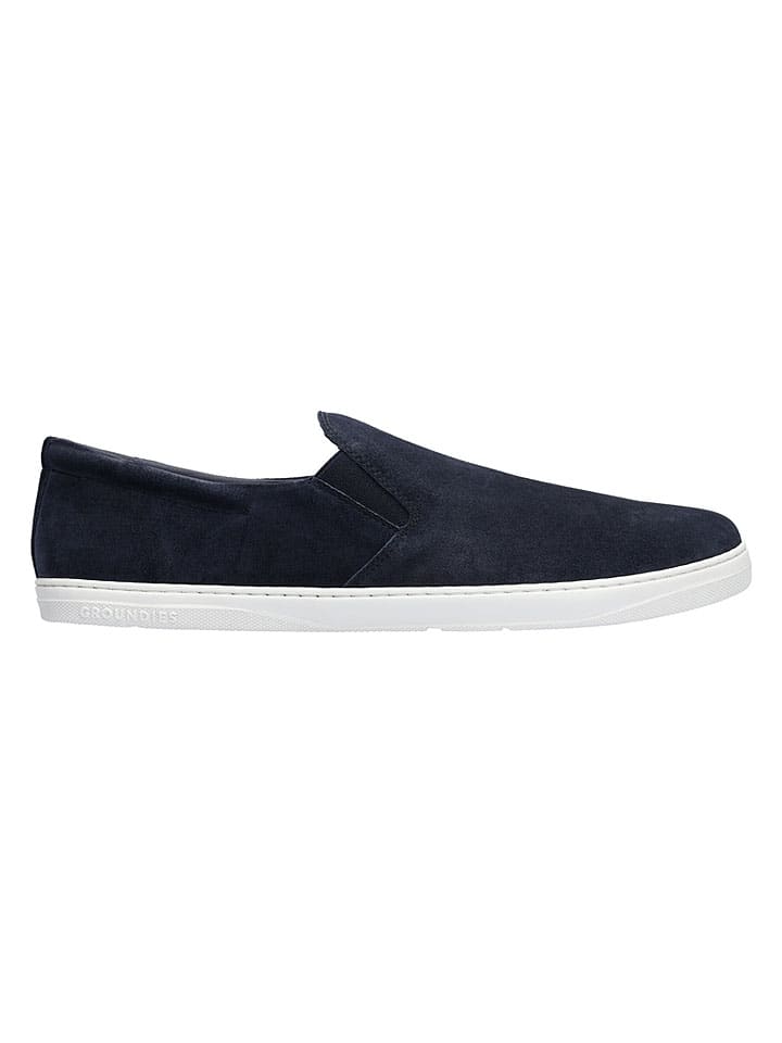 Leren barefootschoenen "Ease" donkerblauw