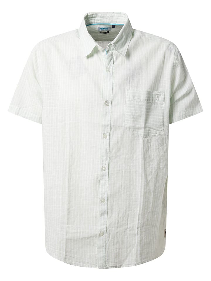Hemd in Creme/ Grün