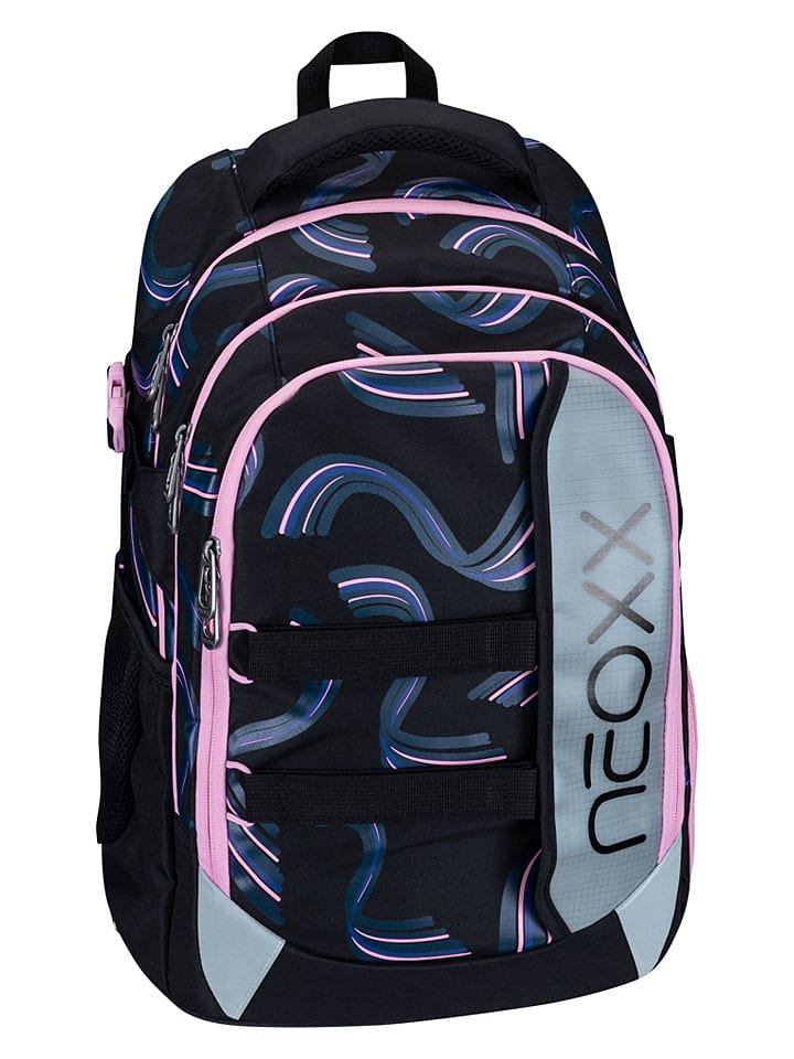 Rucksack "Active" in Schwarz/ Rosa - (B)31 x (H)45,5 x (T)24 cm