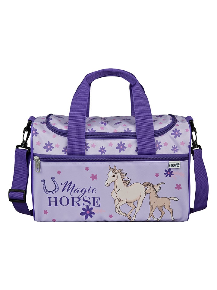 Sporttasche "Magic Horse" in Lila - (B)35 x (H)23 x (T)16 cm