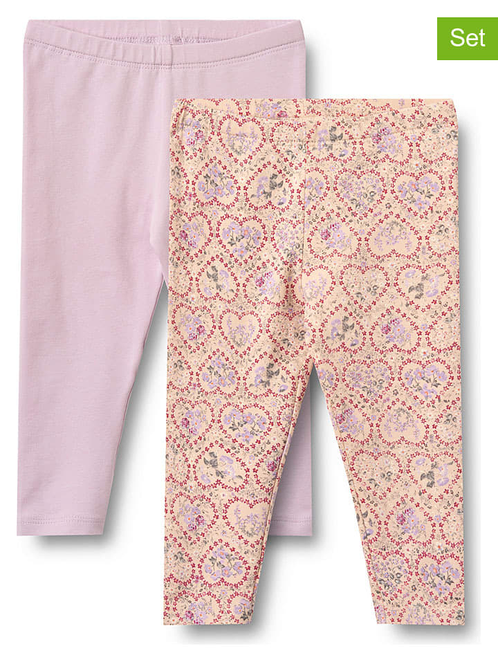2er-Set: Leggings "Jules" in Rosa/ Orange
