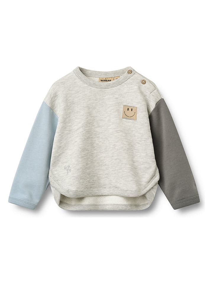 Bluza "Emery Badge" w kolorze błękitno-szarym