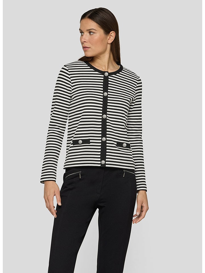 Cardigan in Schwarz/ Weiß