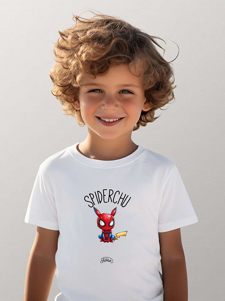 Shirt "Spiderchu" wit