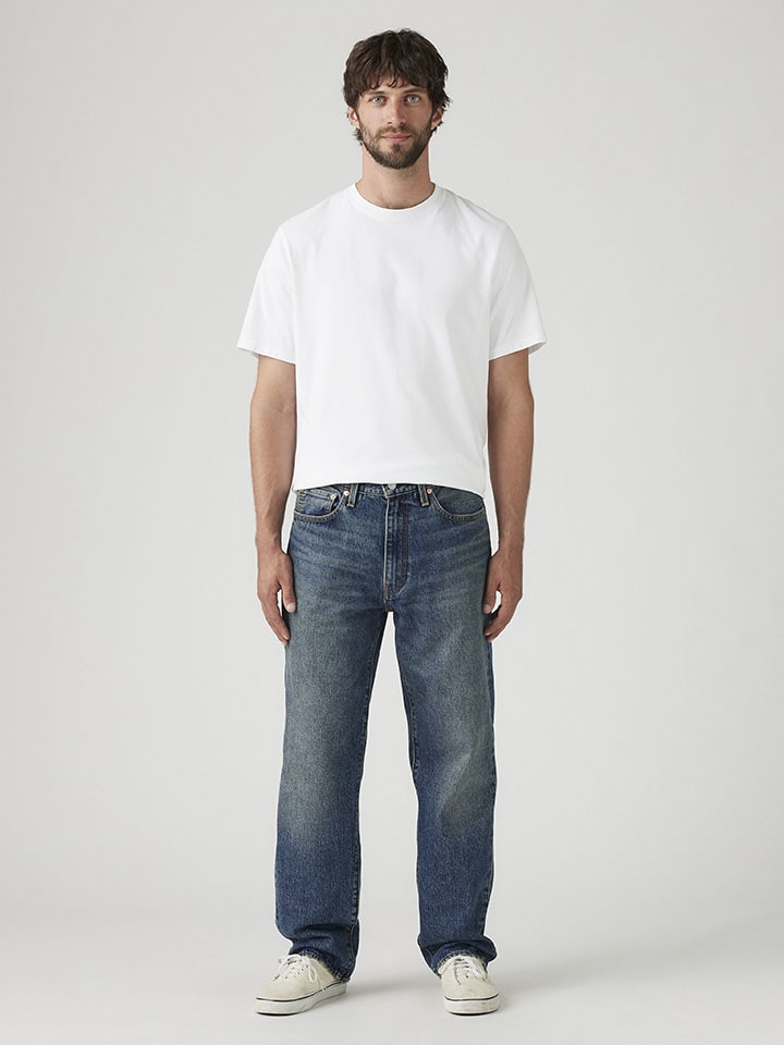 Dżinsy "568" - Loose Straight fit - w kolorze niebieskim