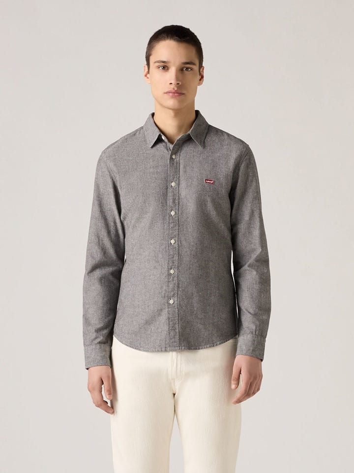 Hemd - Slim fit - in Hellblau/ Grau