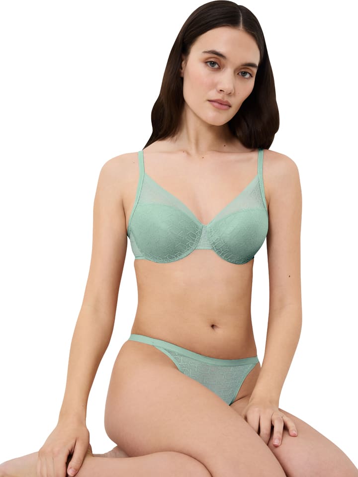 Biustonosz "Signature Sheer" w kolorze zielonym