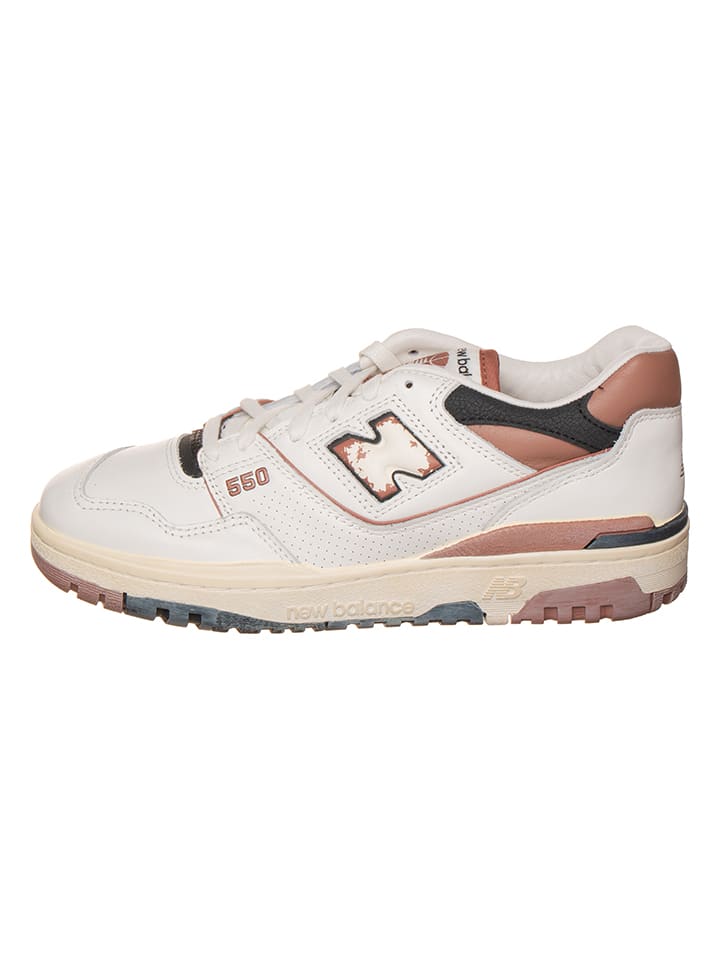 Skórzane sneakersy "550" w kolorze kremowo-jasnobrązowym