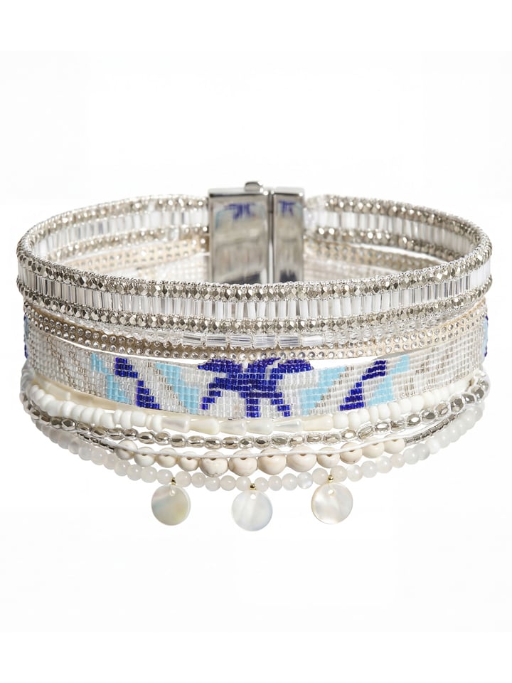 Verzilverde armband "Honolulu"