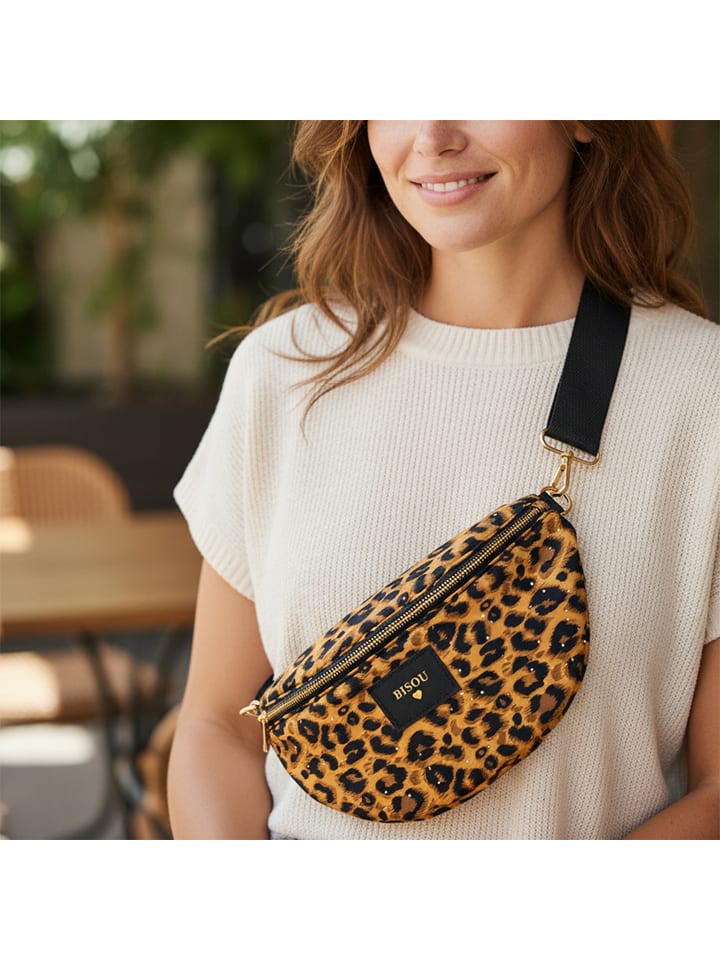 Gürteltasche in Hellbraun/ Schwarz - (B)27 x (H)18 x (T)4 cm